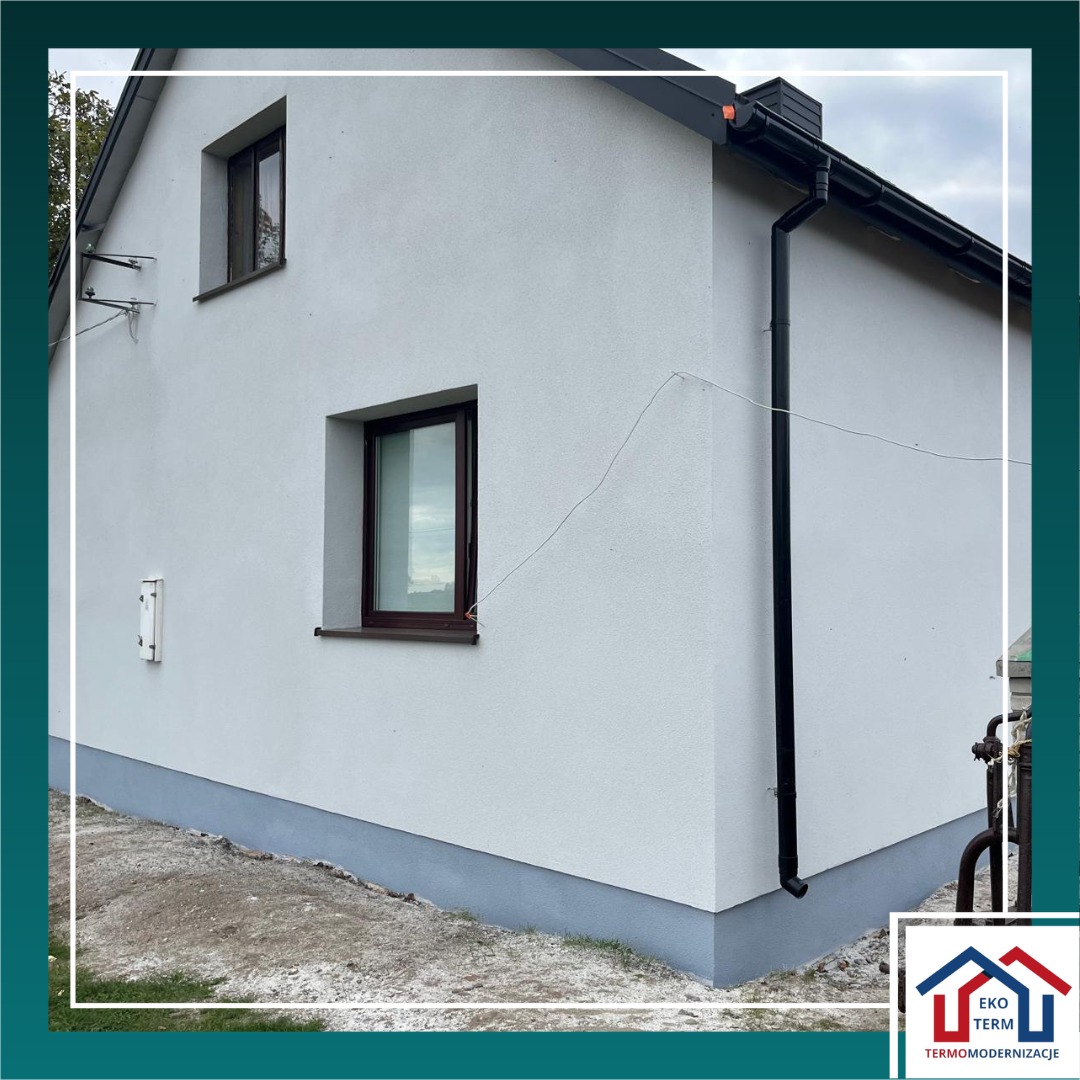 Kompleksowa termomodernizacja Styropian grafit 15 cm 0,032 Tynk Sylikonowy