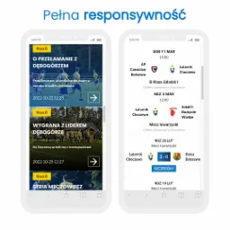 Realizacja dla Klubu Piłkarskiego - strona wygląda dobrze również w wersji na telefon