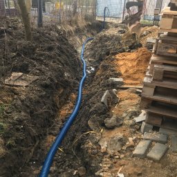 Wykop oraz przylacze hali magazynowej