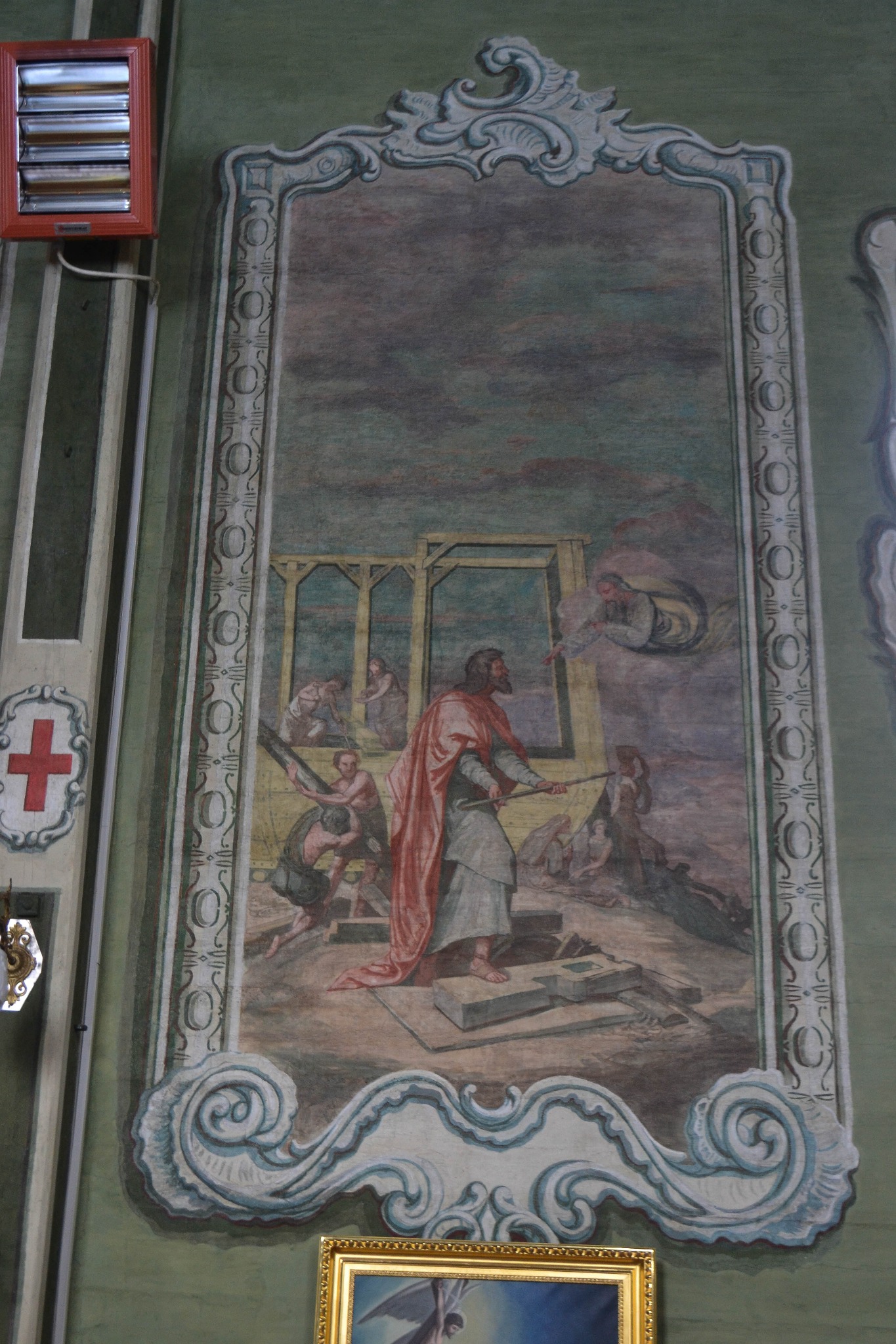 kościół drewniany, malowidło- po konserwacji