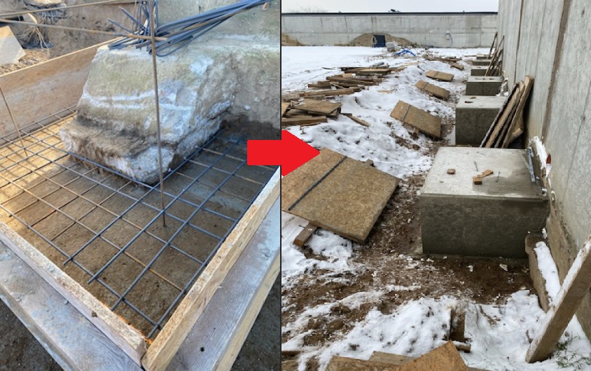 Renowacja fundamentów starej hali.