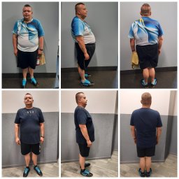 Podopieczny zmniejszył obwód ciała, schudł 7kg, utracił tkankę tłuszczową, wzmocnił osłabione mięśnie i poprawił kondycję.