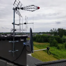 Instalacja antenowa na domku jednorodzinnym