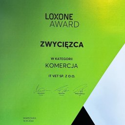 13.05.2024 nagroda Loxone Award za najlepszy projekt komercyjny