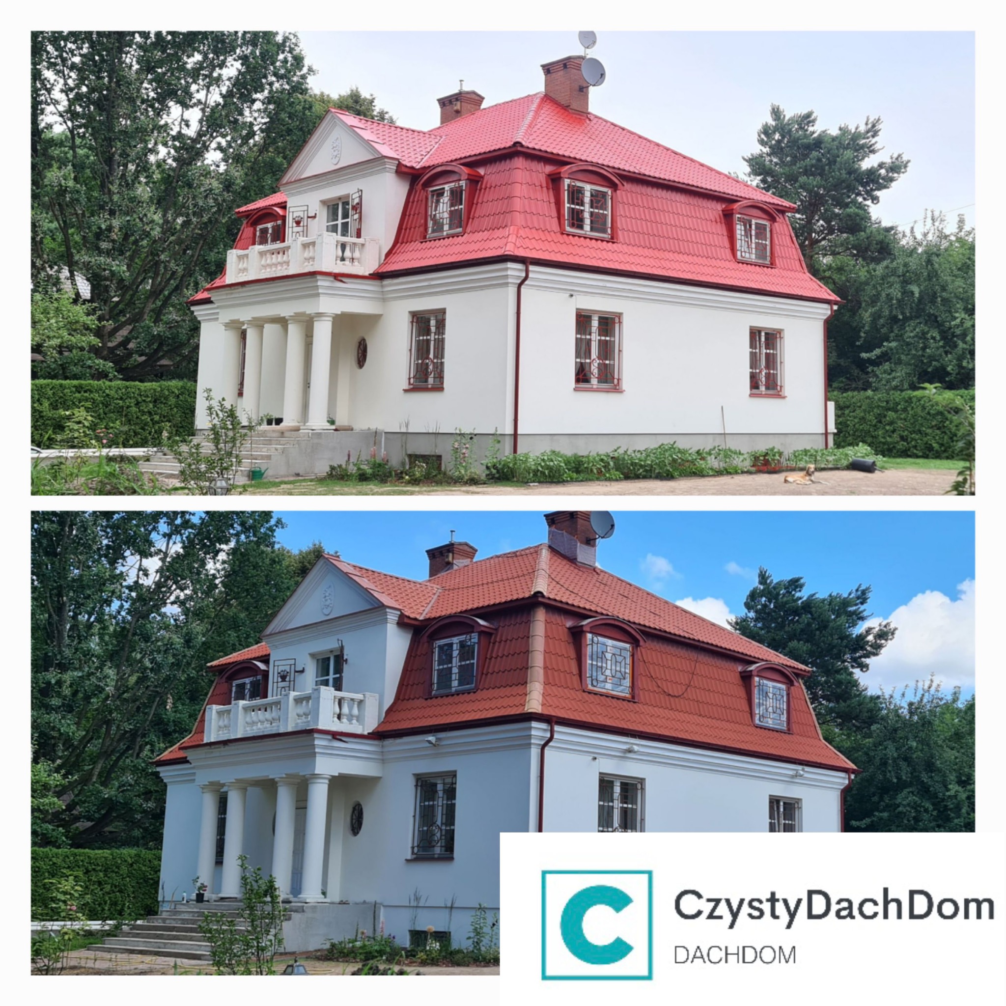 Malowanie dachu kolor RAL 3013