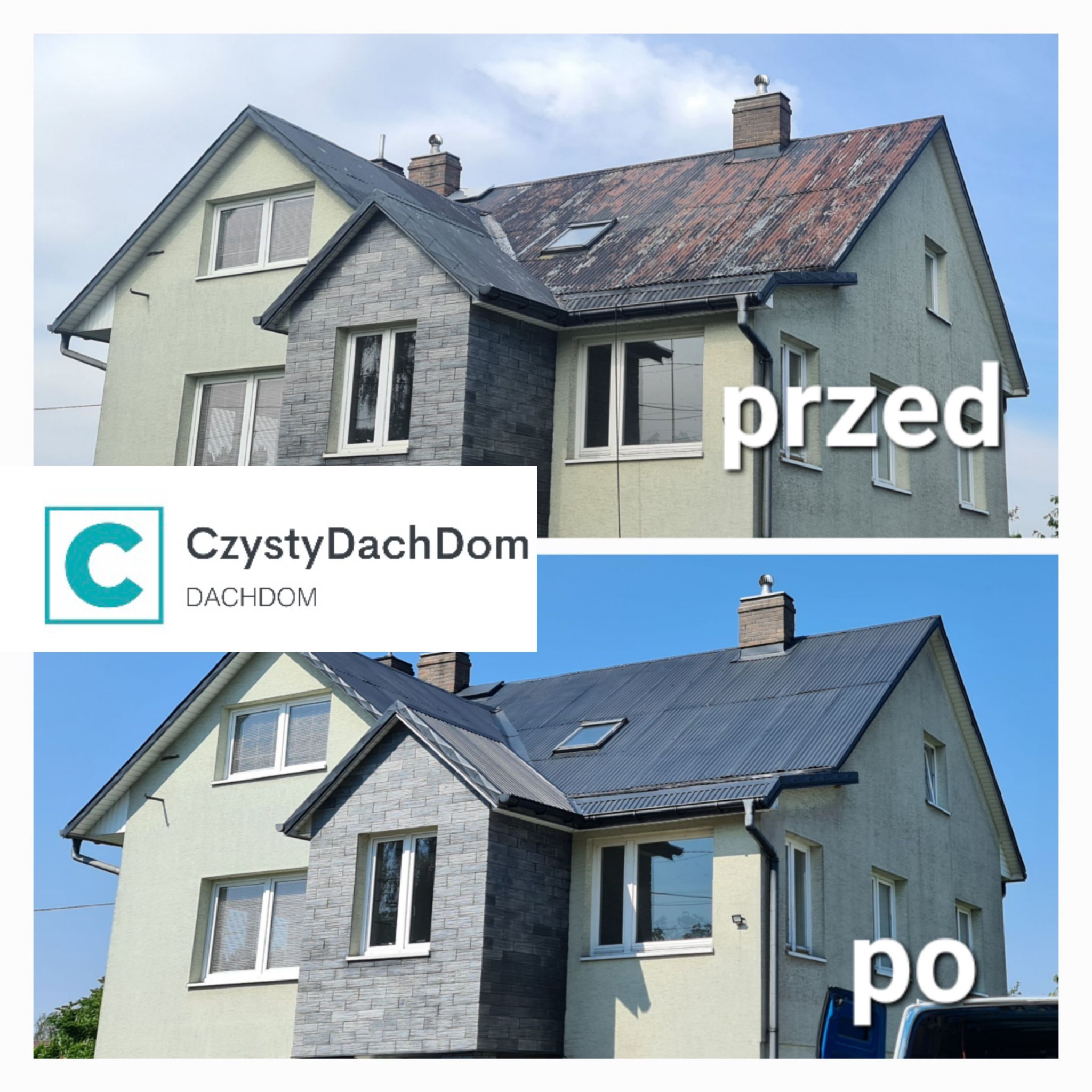 Malowanie dachu kolor RAL 7016