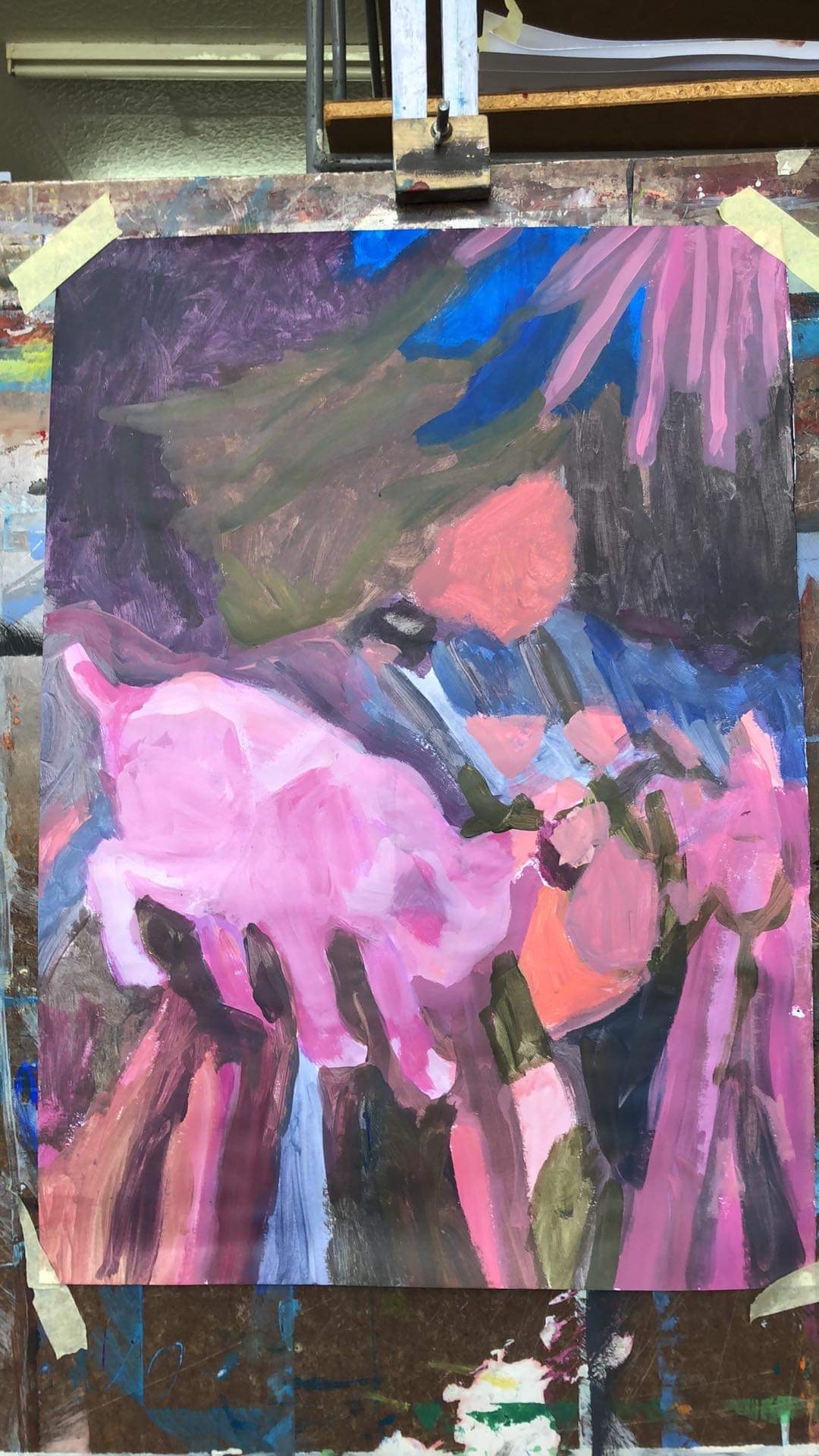 Akryl na brystolu 50 x 70 cm