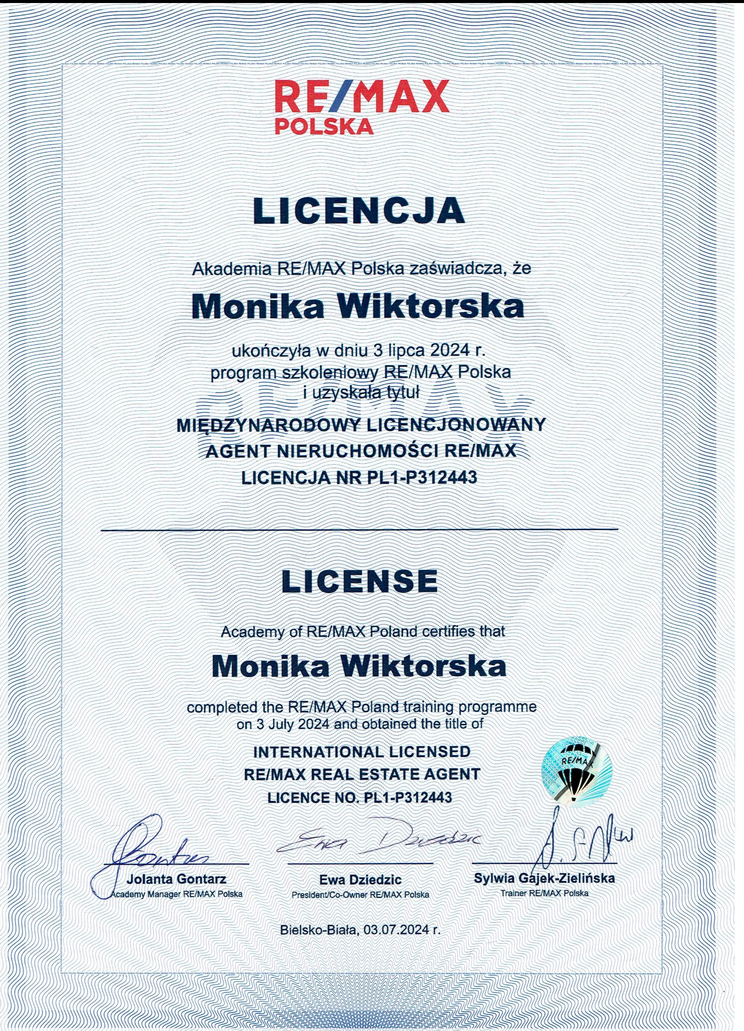 międzynarodowa licencja agenta nieruchomości