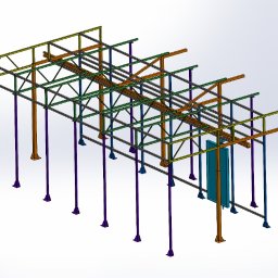 projekt lakierni stalowej z podwójnym sufitem do zainstalowania regulowanego odciągu