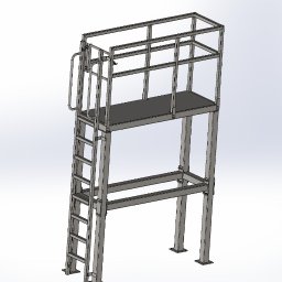 przemysłowy podest stalowy