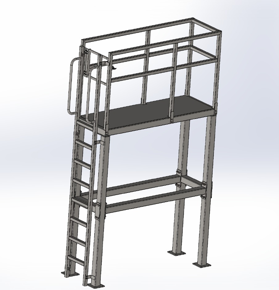 przemysłowy podest stalowy