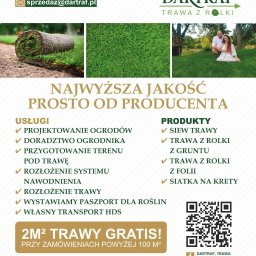 TRAWA Z ROLKI, PRODUCENT DARTRAF, MAZOWIECKIE - Rośliny i podłoża Ożarów Mazowiecki