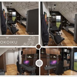 Pokój nastolatka na poddaszu