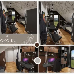 Pokój nastolatka na poddaszu