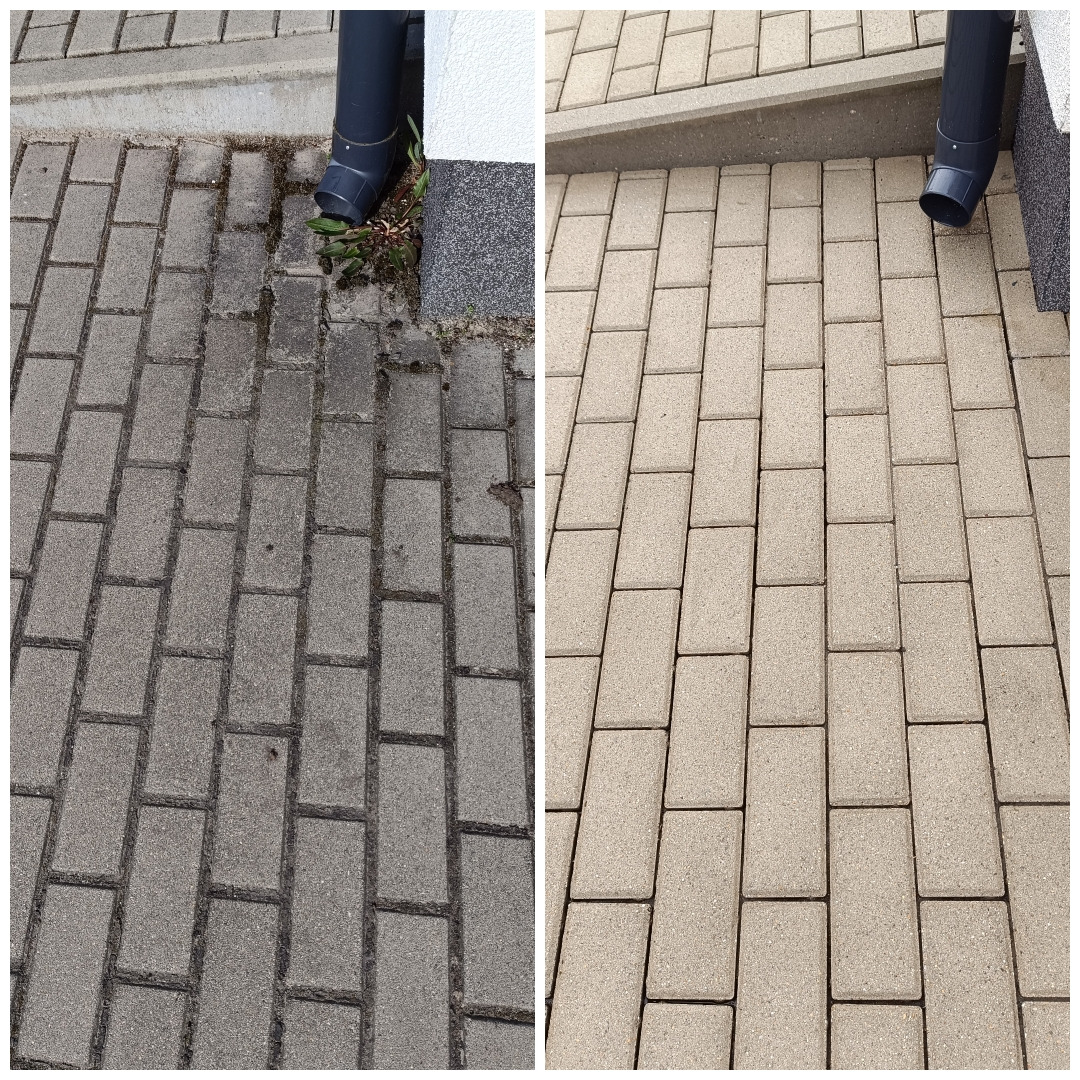 Mycie ciśnieniowe kostki brukowej