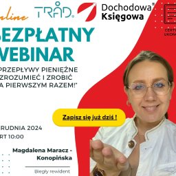 Zapisz się już dziś na bezpłatny webinar: Przepływy pieniężne zrozumieć i zrobić za pierwszym razem. Dla księgowych 

Polub nas i zaobserwuj po więcej na facebooku - Dochodowa Księgowa 