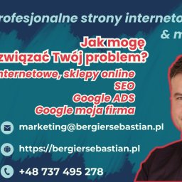 https://bergiersebastian.pl
Jak mogę rozwiązać Twój problem?
Strona internetowa? sklep online? pozycjonowanie strony lub sklepu? SEO? Google ADS? Google moja firma?