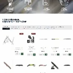 Fragment strony internetowej sklepu z akcesoriami myśliwskimi, prezentujący ofertę lunet celowniczych i innych produktów z branży.