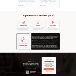 ProWP - Strony Internetowe Warszawa, Sklepy Ecommerce, Pozycjonowanie SEO - Strona internetowa agencji content marketingowej CopyStudio prezentująca ofertę treści SEO, copywriting SEO oraz pozycjonowanie SEO z elementami graficznymi i referencjami klientów.