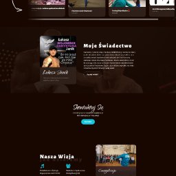 ProWP - Strony Internetowe Warszawa, Sklepy Ecommerce, Pozycjonowanie SEO - Strona internetowa z nagraniami wideo i świadectwem Łukasza Janika, prezentująca działalność ewangelizacyjną z elementami wizualnymi i odnośnikami do mediów społecznościowych.