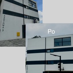 Mycie i malowanie elewacji (tynk cementowo wapienny)