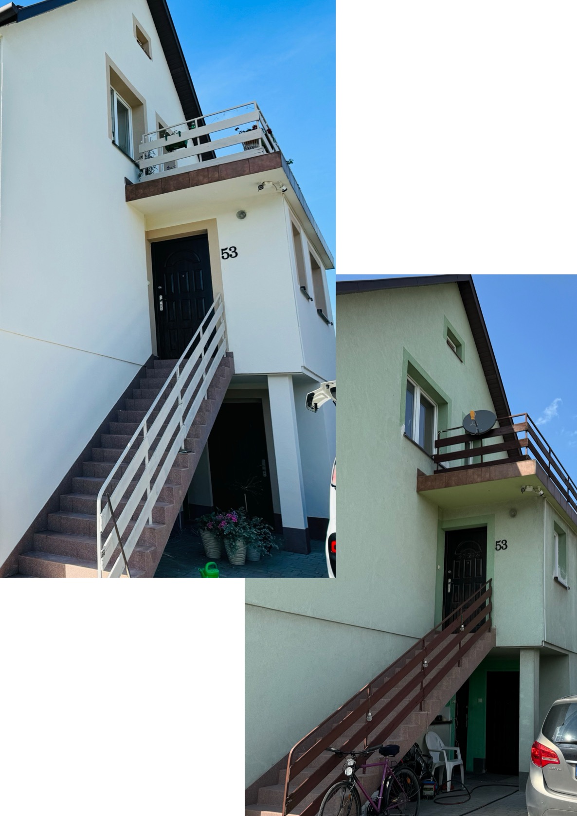 Mycie i malowanie elewacji typu baranek.