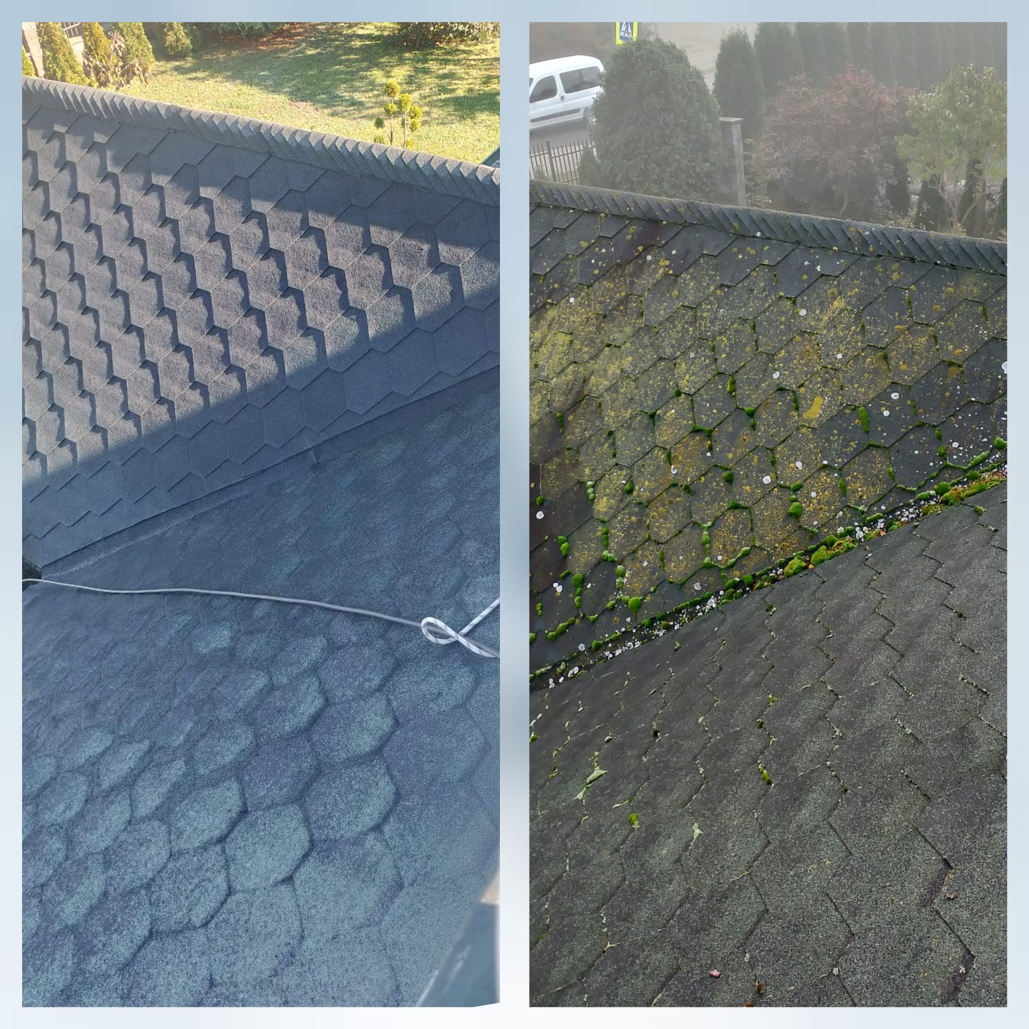 Mycie dachu - gont bitumiczny