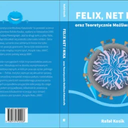 Okładka książki 'Felix, Net i Nika oraz Teoretycznie Możliwa Katastrofa' autorstwa Rafała Kosika, dostępna w Tarnowie. Na okładce grafika przedstawiająca futurystyczny pierścień z błyskawicami.