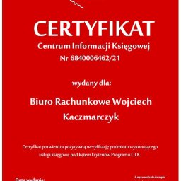 Certyfikat Centrum Informacji Księgowej