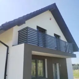 Balustrada balkonowa aluminiowa, spawana ,kolor antracyt