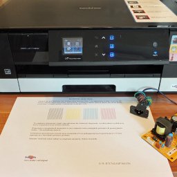 Brother DCP-J4110DW - wymiana zasilacza i udrożnienie głowicy.