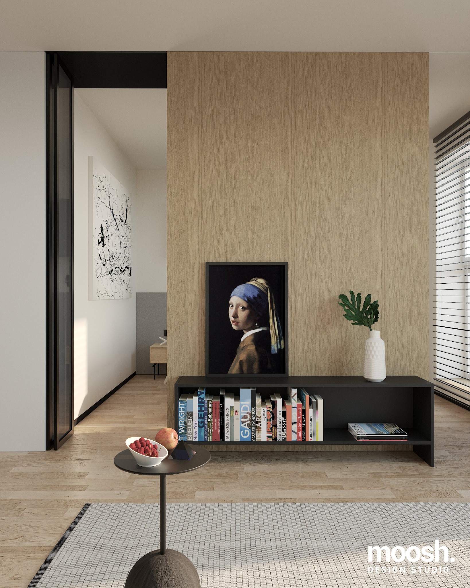 Projekt mieszkania na poznańskiej Wildzie - część dzienna