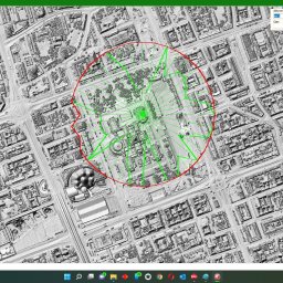 Aplikacja mapowa na rzecz Urzędu Komunikacji Elektronicznej - widoczność z punktu dla zadanej wysokości obserwacji