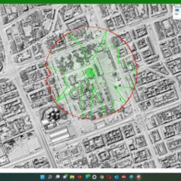 Aplikacja mapowa na rzecz Urzędu Komunikacji Elektronicznej - widoczność z punktu dla zadanej wysokości obserwacji
