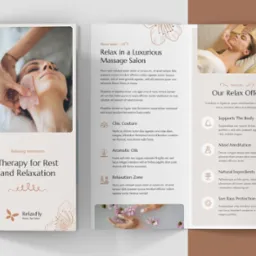 Broszura składana na 3 części dla salonu kosmetycznego