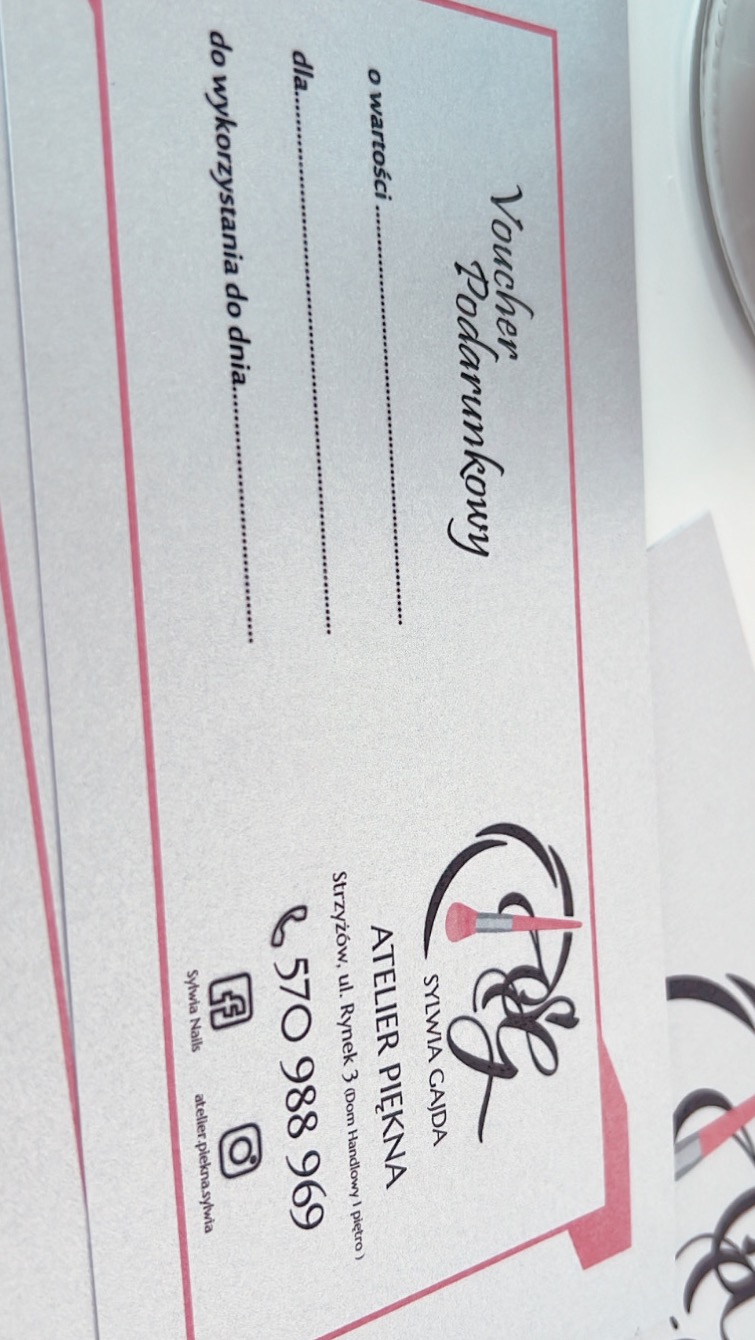 Vouchery/bony podarunkowe, dostępne do nabycia w moim gabinecie .