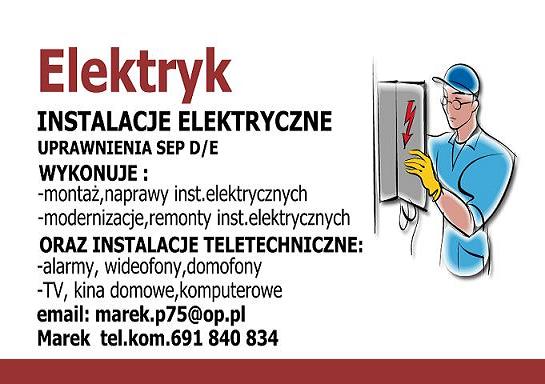 Elektroinstalacje,elektryka,alarmy,domofony,wideofony