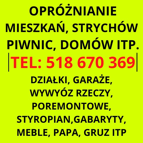 opróżnianie mieszkań
