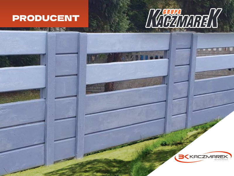 Ogrodzenia betonowe, płoty betonowe. Transport i montaż