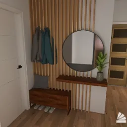 Nowoczesny, jasny przedpokój