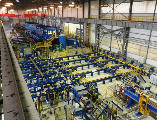 Huta Łabędy w Gliwicach–Linia Produkcji Rur-Fundamenty