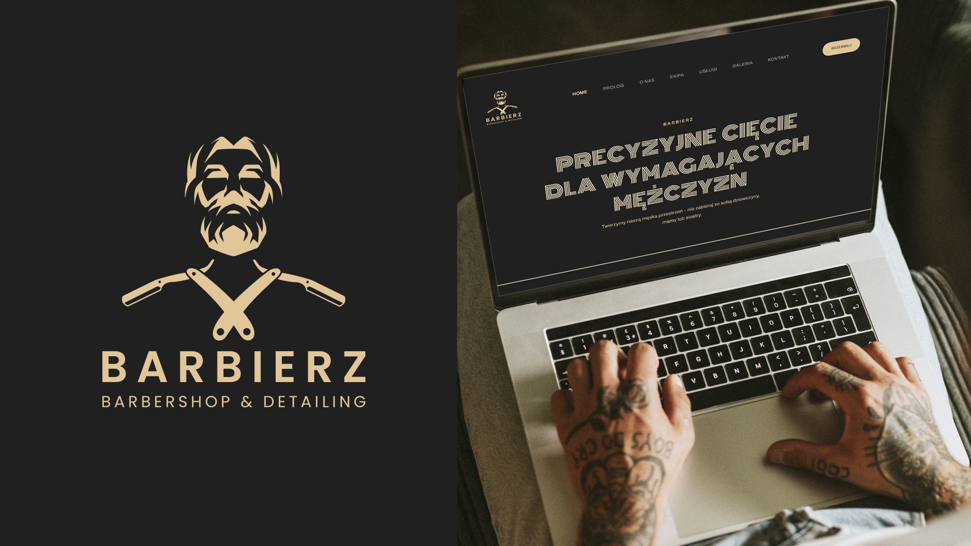 logo zaprojektowane dla firmy Barbierz