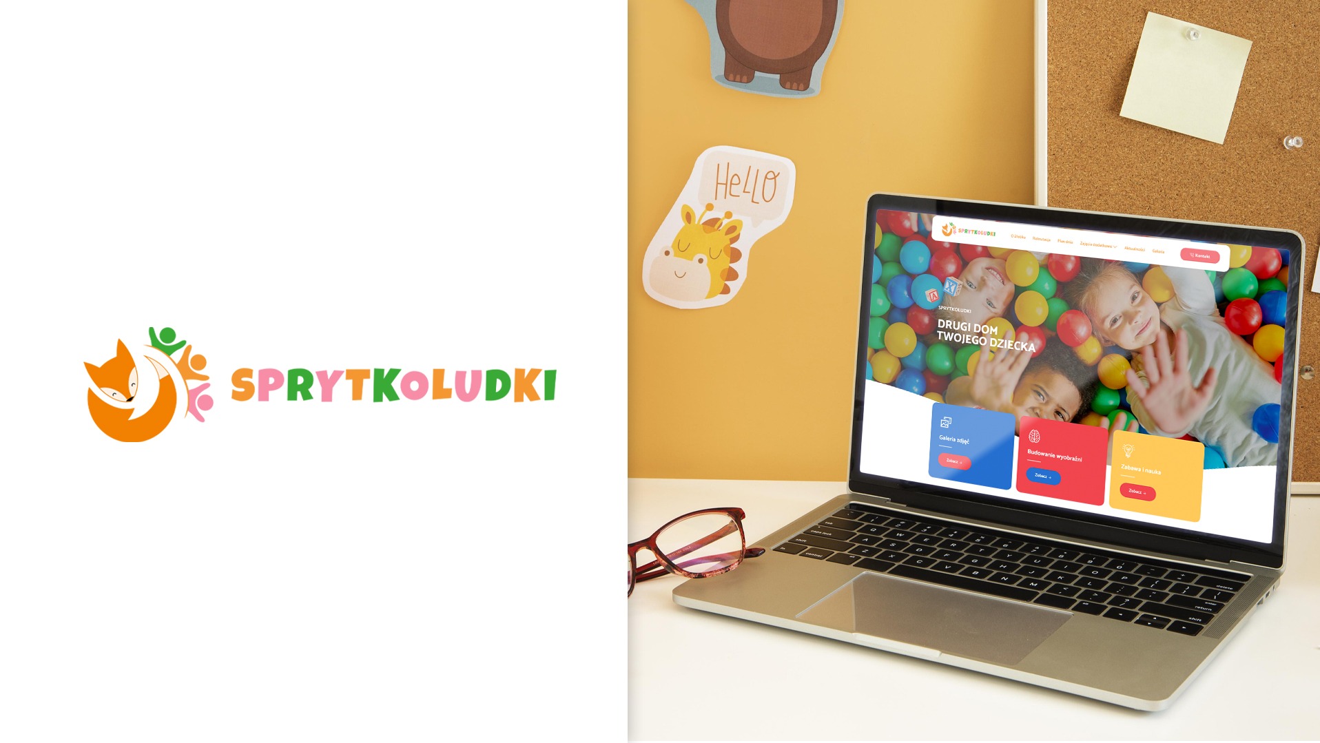 logo zaprojektowane dla żłobka Sprtykoludki