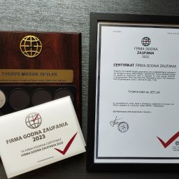 Certyfikat FIRMA GODNA ZAUFANIA 2023