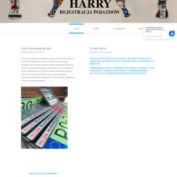 Zlecenie projektu strony www Rejestracje-Harry, strona zrobiona w kodzie HTML bez wsparcia gotowych silników typu WP.