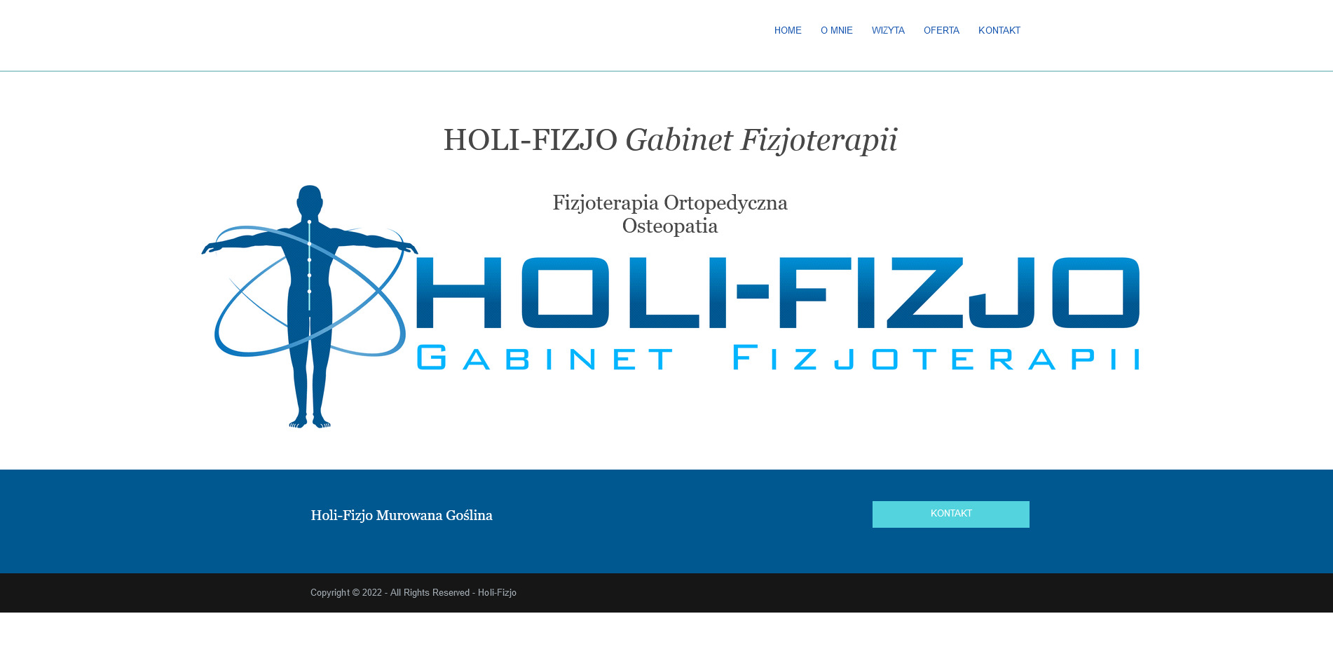 Zlecenie strony www dla Holi-Fizjo, strona zrobiona w kodzie HTML bez wsparcia gotowych silników typu WP.