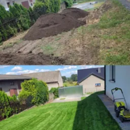 Trawa z rolki po pierwszym koszeniu