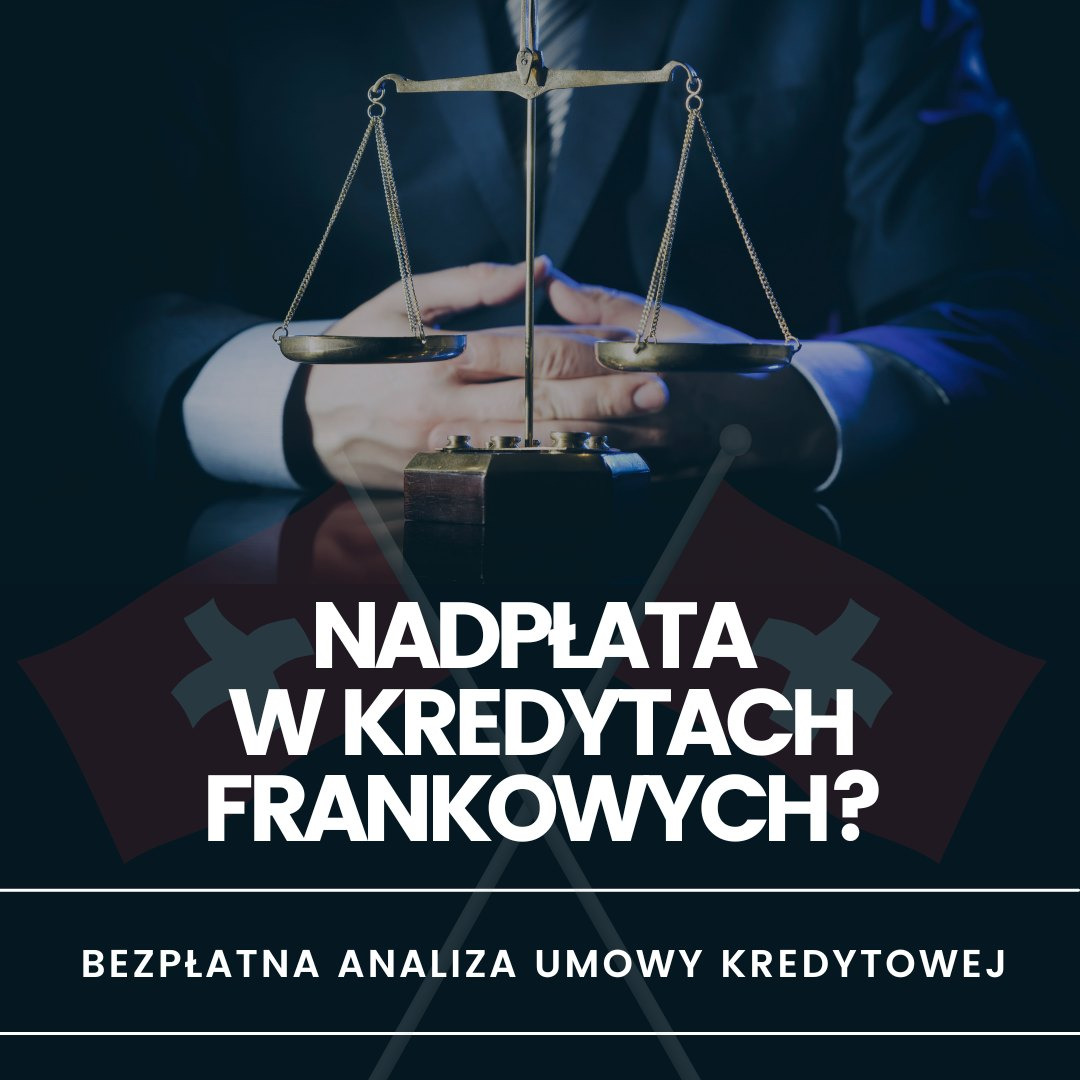 W Ostrów Wielkopolski wizerunek wagi sprawiedliwości na tle dłoni prawnika w garniturze, ilustrujący problem nadpłaty w kredytach frankowych i bezpłatną analizę umowy kredytowej.