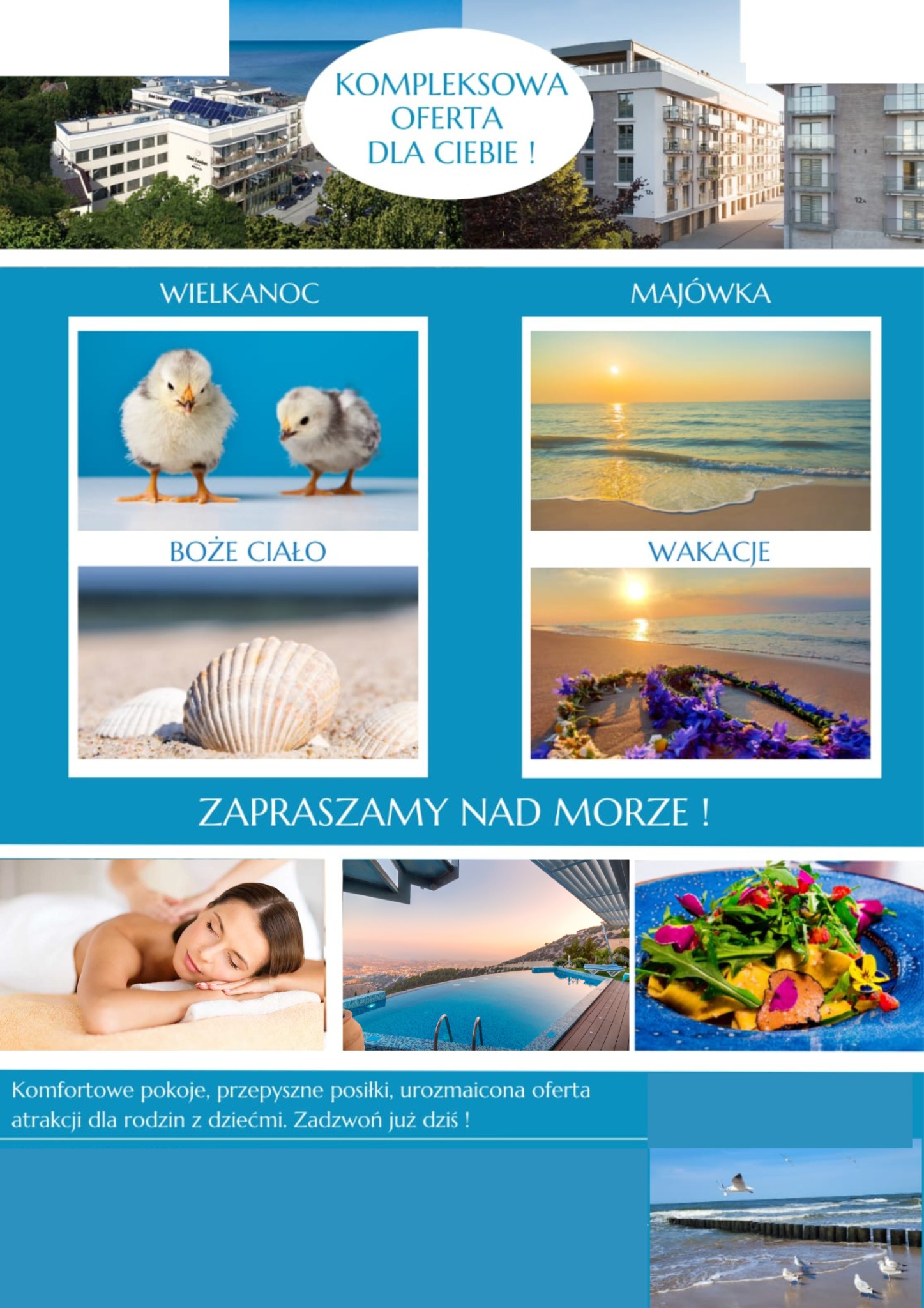 Przykładowy mailing na Wielkanoc wyrzuciłam stopkę klienta i loga. Zdjęcia zachodów łońca wykonane osobiście