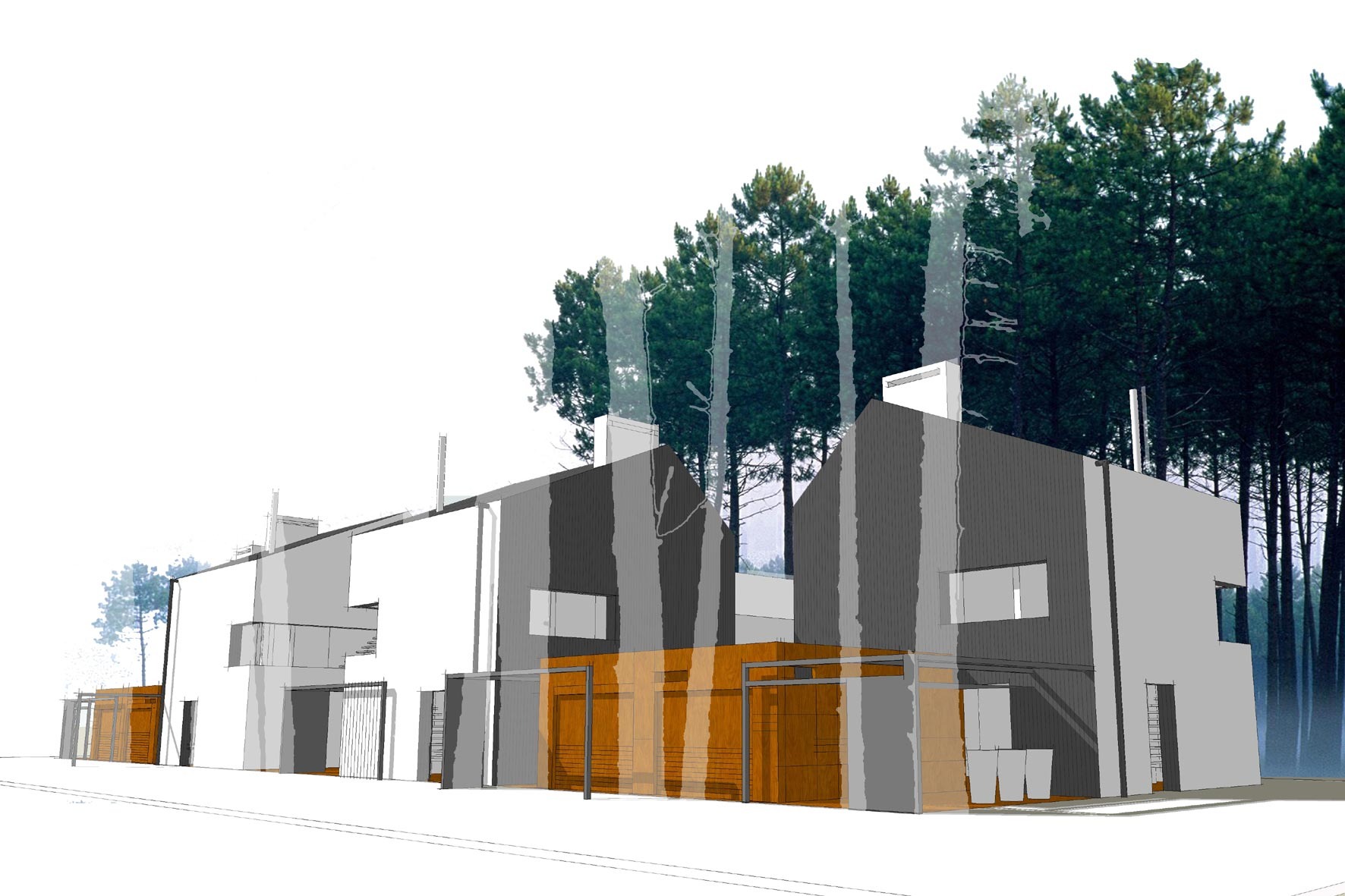 JÓZEFÓW - ZESPÓŁ BUDYNKÓW BLIŹNIACZYCH Projekt: Krzysztof Niebrzydowski i Rafał Narzymski